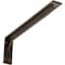 Ekena Millwork Embrey Steel Bracket, Antiqued Brass 2"W x 20"D x 6 1/2"H BKTM02X20X06EBABS - alternate 1